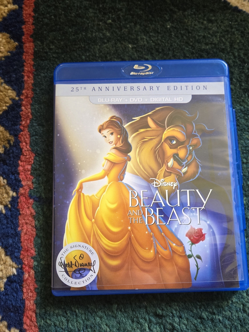 Beauty and the Beast 25th Anniversary Blu-ray Disc + Case Only Disney 2016 Class